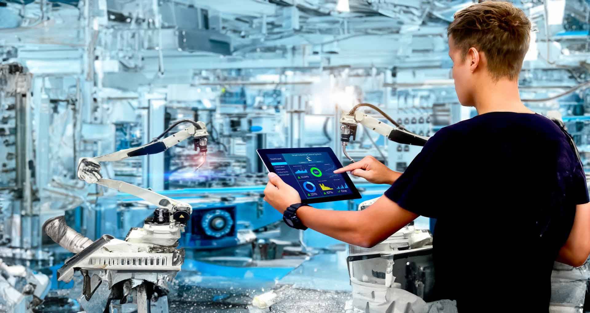 Io T in Manufacturing Banner Io T in Manufacturing Banner