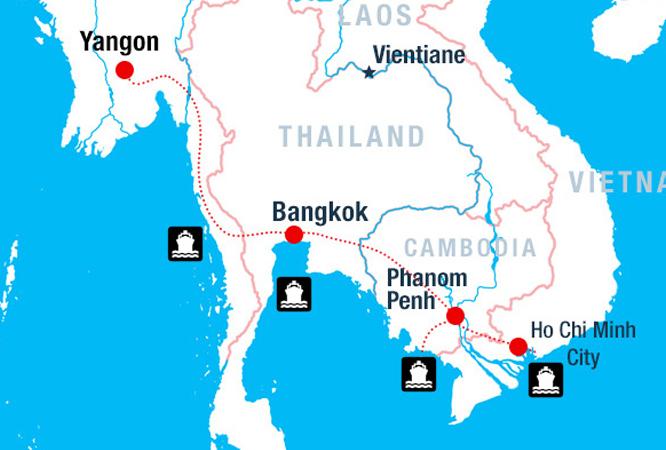 拡大メコン圏の中心 The Greater Mekong Subregion(GMS) TEST2